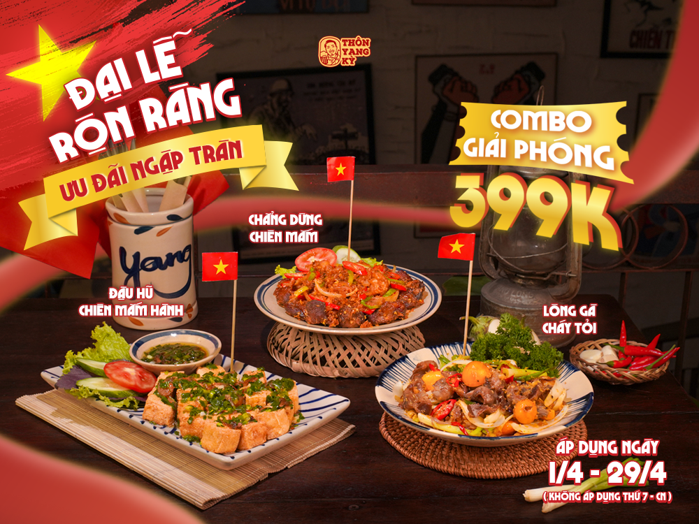 ĐẠI LỄ RỘN RÀNG, ƯU ĐÃI NGẬP TRÀN CÙNG COMBO GIẢI PHÓNG 399K