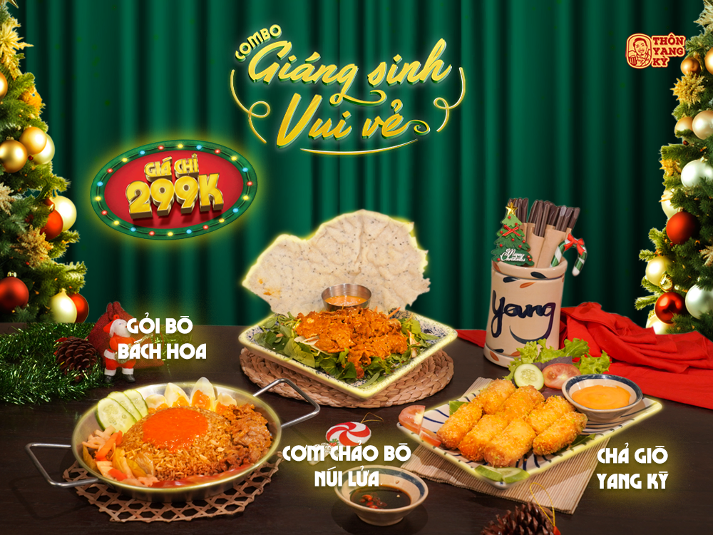 COMBO 3 MÓN CHỈ 299K TẠI THÔN YANG KỲ!